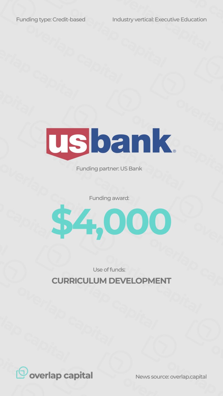 $4K Credit-Based Award Advances Executive Education Curriculum—Funded by U.S. Bank, Secured by Overlap Capital
