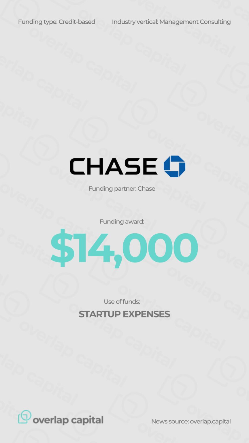 $14K Credit-Based Award Secured by New Management Consulting Firm: Backed by Chase, Guided by Overlap