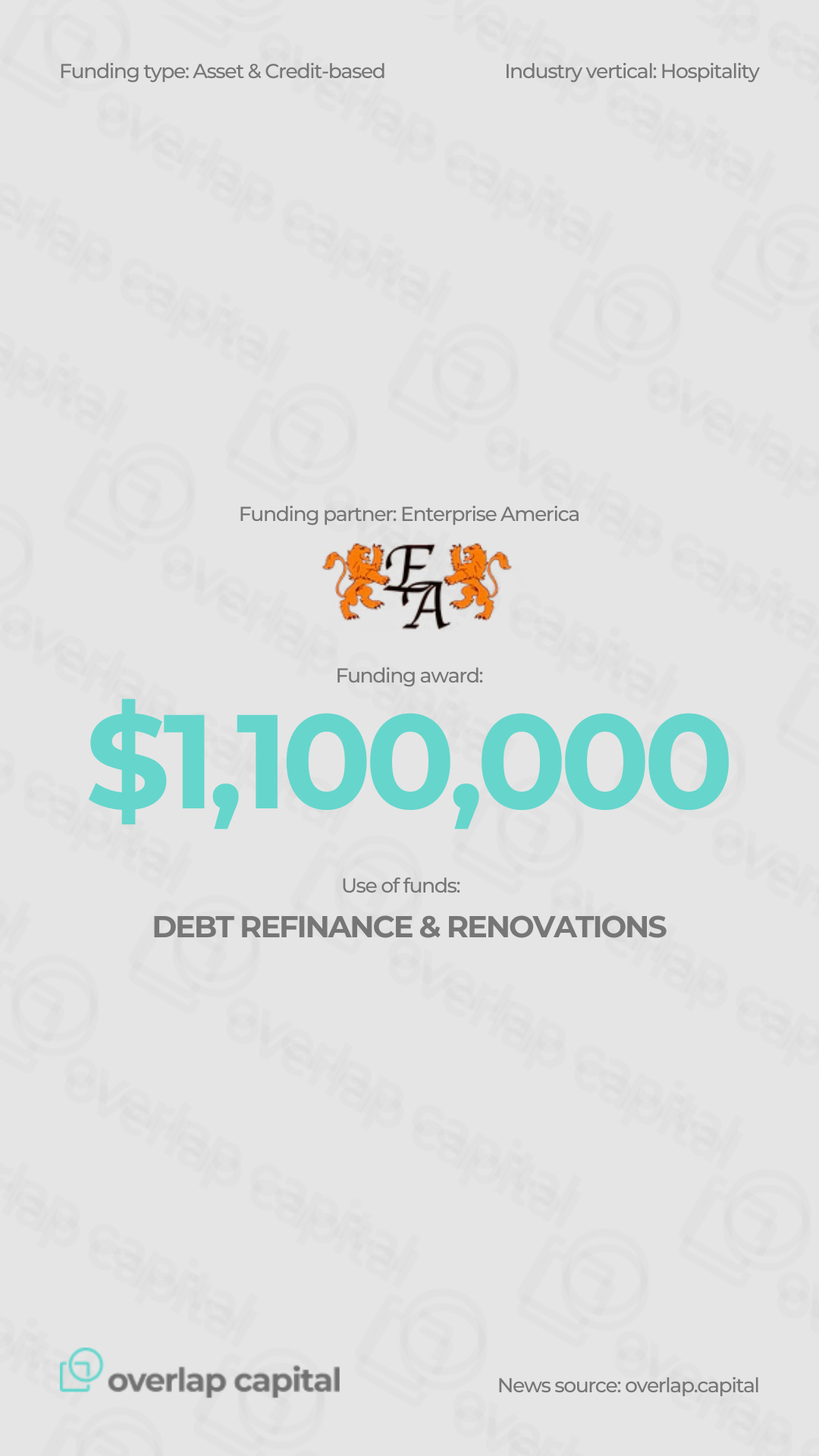 $1,100,000 Awarded to a Privately Held Hospitality Chain in Ozark, Alabama